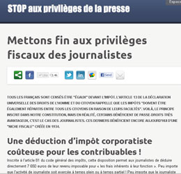 Image Forte mobilisation contre les avantages fiscaux des journalistes