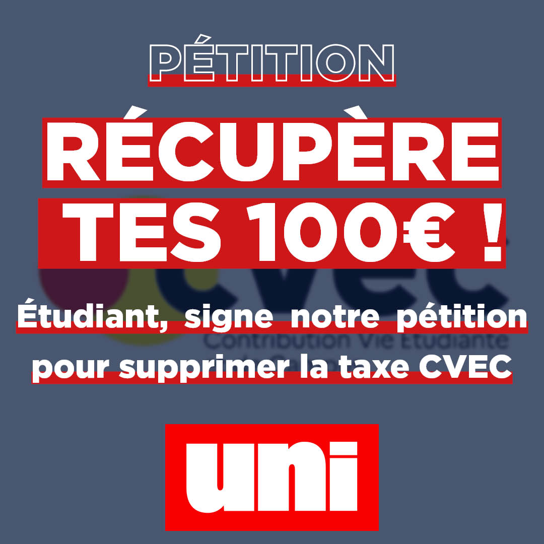 Image Pour la suppression de la taxe étudiante CVEC !